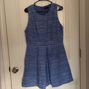 Blue and White Striped A-Line dress
